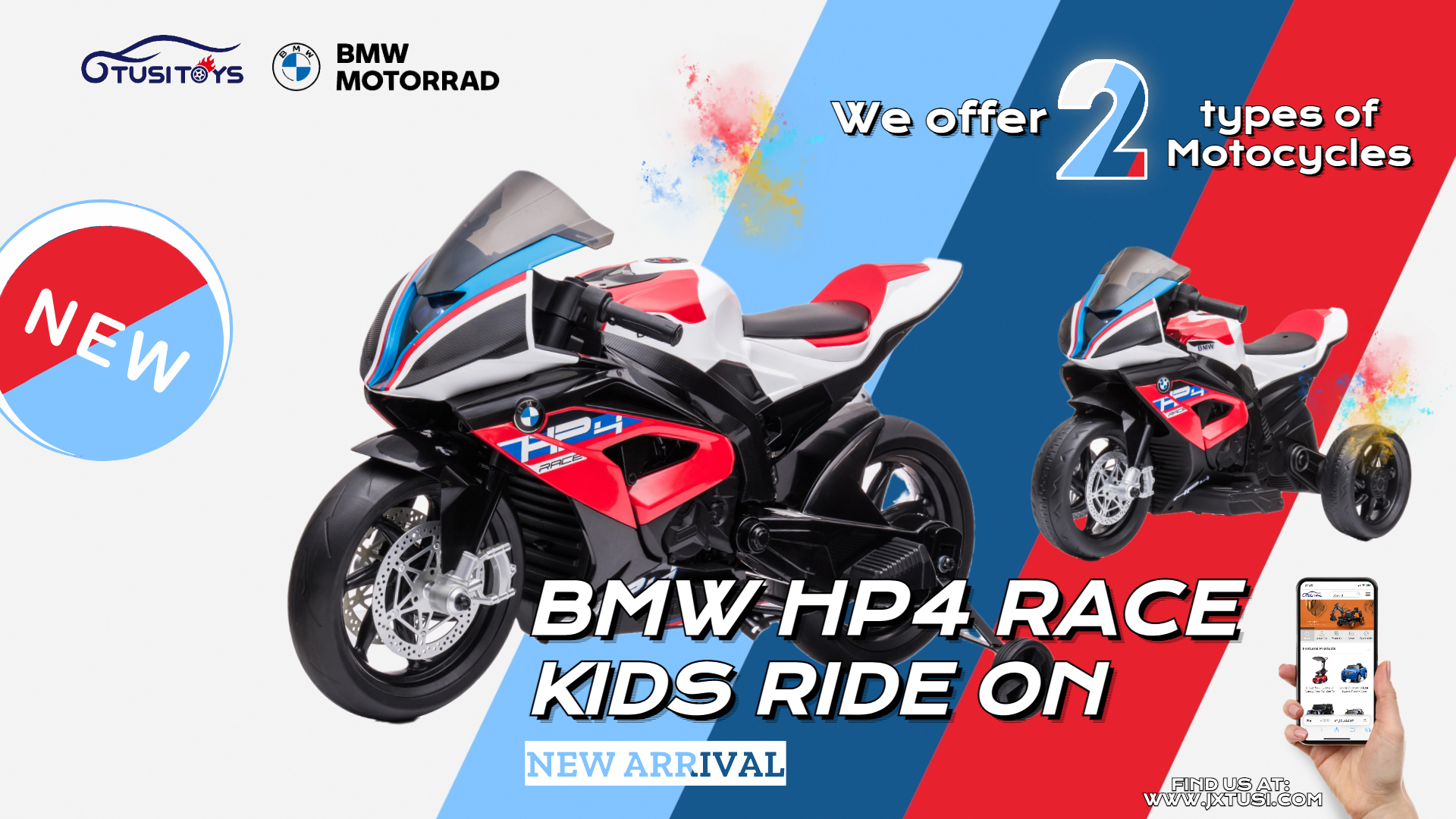 今年の春から、BMW HP4 Race キッズ ライドの新しい到着を歓迎します