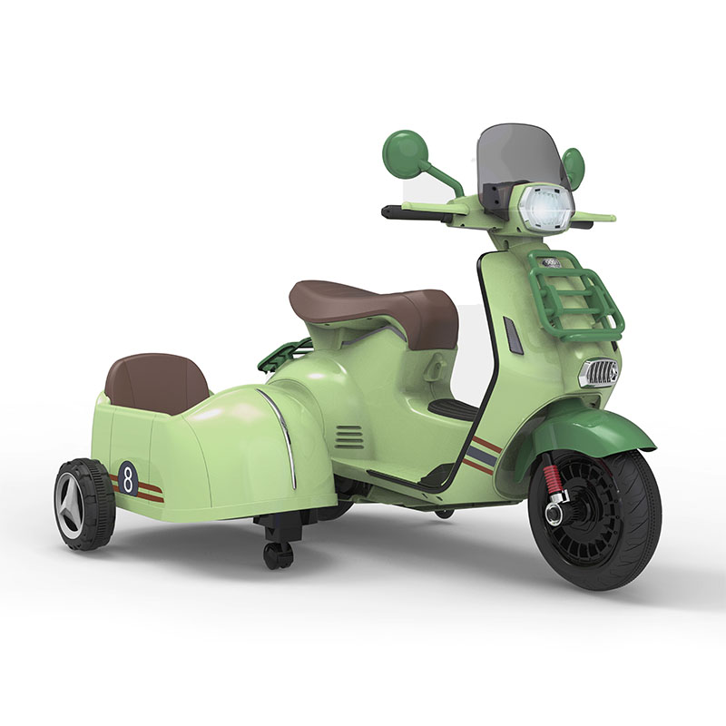 子供用電動12Vダブルドライブ三輪車オートバイ