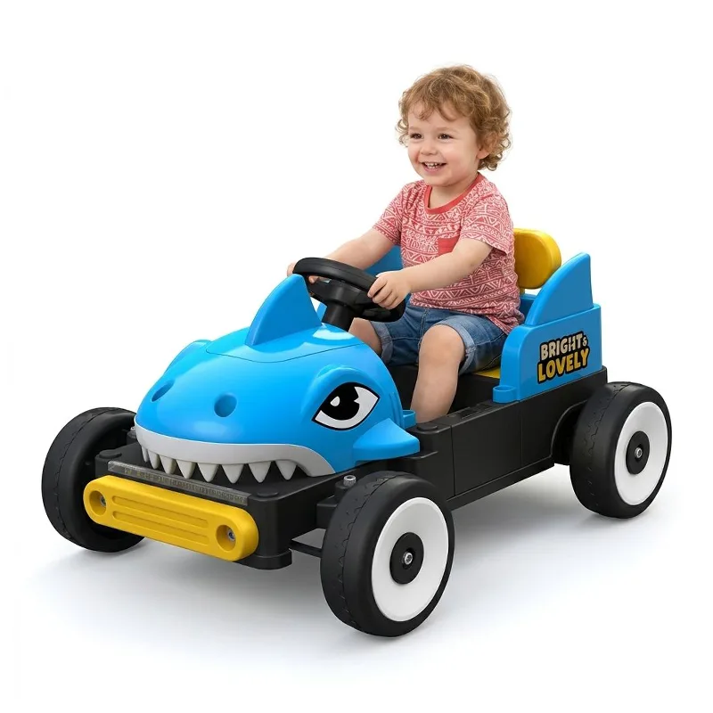 新しい 12V バッテリー駆動シャークヘッド 4 輪子供用車に乗る
